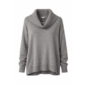 Terra & Sky Grey Chunky Cowl Neck Tunic Sweater 1X